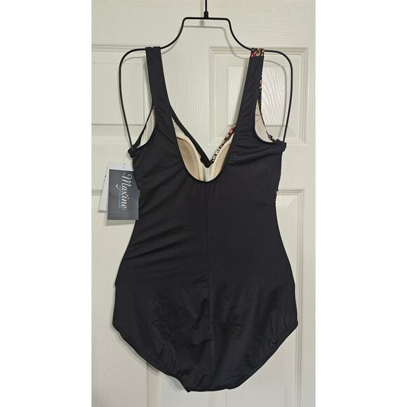 Maxine of Hollywood One Piece Swimsuit Instant Minimizer NWT, Sz 12 - Picture 2 of 10